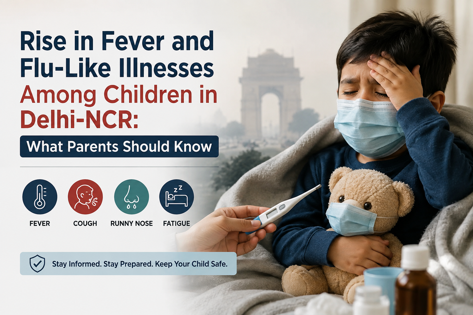 Rise in Fever and Flu-Like Illnesses Among Children in Delhi-NCR: What Parents Should Know ⭐